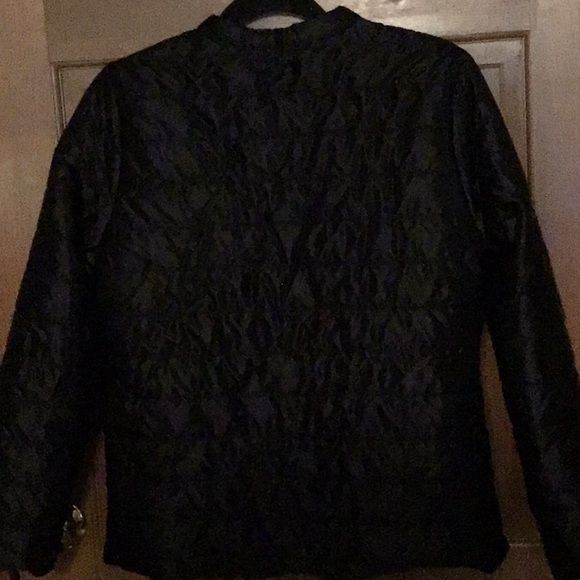 Black Quilted Jacket, runs small, see measurements - Picture 3 of 3